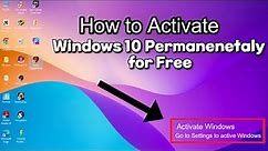 Activate Windows 10 Permanently 2024 || Free and Easy Step-by-Step Method Works 100%"