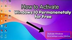 Activate Windows 10 Permanently 2024 || Free and Easy Step-by-Step Method Works 100%"