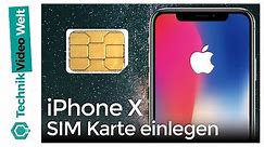 iPhone X SIM einsetzen