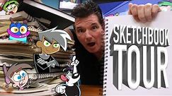 Sketchbook Tour: FULL of UNSEEN CARTOONS | Butch Hartman | Butch Hartman