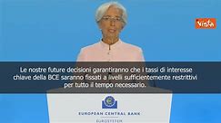 Lagarde (Bce): Decisioni su tassi interesse forniranno contributo per ridurre inflazione