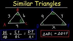 Similar Triangles and Figures, Enlargement Ratios & Proportions Geometry Word Problems