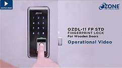 Fingerprint Door Lock | Operating Guide | Ozone