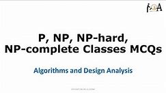 P | NP | NP Complete | NP Hard Class Complexity MCQs