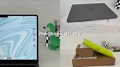 m2 macbook air (space gray) unboxing 💻 setup + customization