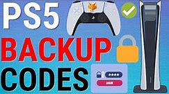 How To View Your PS5 Backup Codes