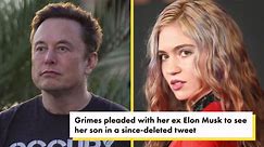 Grimes pleaded with her ex Elon Musk to see her son in a since-deleted tweet
