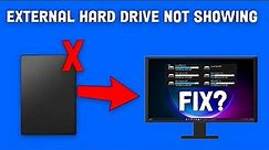 How To Fix External Hard Drive not Showing or Detecting in Windows 11[Solved]
