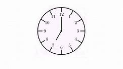 Telling time (labeled clock)