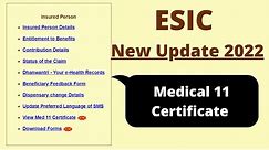 ESIC New Update 2022 || Download View Medical 11 Certificate @righttoknoww
