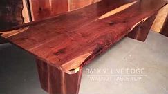 Best finished live edge table tops built at my solar wood shop using recycled woods.
