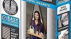 Magic Mesh Deluxe- Black- Hands Free Magnetic Screen Door, Mesh Curtain Keeps Bugs Out, Frame Hook & Loop, Hands Free, Pet & Kid Friendly- Fits Doors up to 83” x 39”