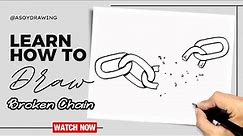 How to draw Broken Chain Easy