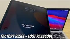 Forgot / Lost Passcode - iPad M1 Pro Factory Reset