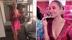 Olivia Culpo shows off ample assets in tight sparkling dress