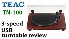 TEAC TN-100 3-speed USB turntable review