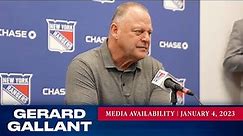 New York Rangers: Gerard Gallant Media Availability | Jan. 4, 2023