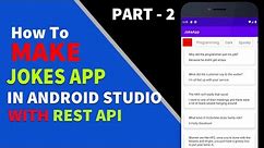 Create Joke App in Android Studio With Free Rest API | Part - 2 | Implement Categories