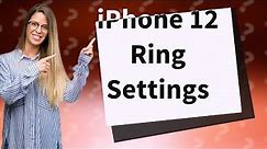 How do I change the number of rings on my iPhone 12?