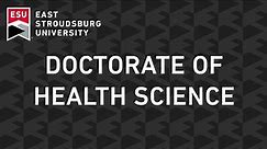 Doctorate of Health Science at ESU