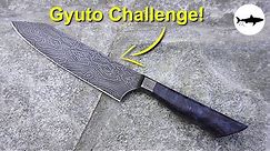 Forging a Mosaic Damascus Gyuto Chef Knife for the Challenge Build!