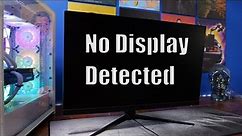 How to fix "No display detected" - a couple of easy tips