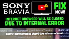 Samsung TV Internet Browser Not Working FIX ✅ Internet Browser Will Be Closed Due To Internal Error!