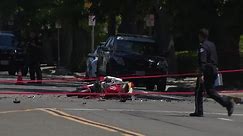 Raw Scene of fatal motorcycle crash in San Jose
