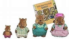 Li'l Woodzeez – Bushytails Squirrel Family – Set of 4 Collectible Posable Squirrel Figures with Storybook – Pretend Play Doll Figures – Gift Toy for Kids Age 3+