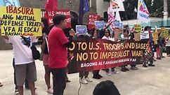 Militant groups protest Philippines and U.S joint combat exercise amid China threat