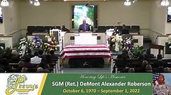 SGM (Ret.) DeMont A. Roberson - September 9, 2022- Leevy's Funeral Home Livestream