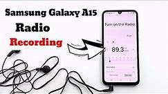 Samsung Galaxy A15 4G Radio