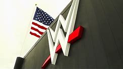 WWE Headquarters has a fresh look with the arrival of the new WWE logo: August 18, 2014