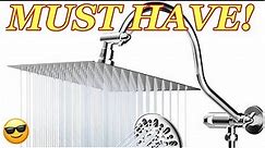 RAIN SHOWER INSTALLATION AND REVIEW - How to Install a Hibbent Rainfall Shower Head. Easy!
