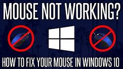 Mouse Not Working/Detected? - How to FIX Mouse Not Working in Windows 10