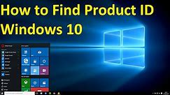 Windows 10, How to Find Product ID