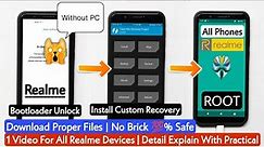 Realme All Devices | Unlock Realme Bootloader | Install Custom Recovery | Root Realme Without PC