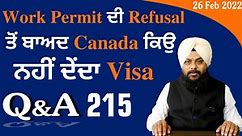 Why can't Canada issue visa after refusal of work permit? Canada Work Permit From India @214