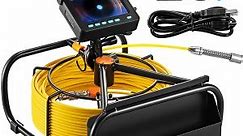 VEVOR Sewer Camera, 164 ft/50 m, 4.3" Pipe Drain Inspection Camera with DVR Function and LED Lights, Waterproof IP68 Borescope, Industrial Endoscope for Home Wall Duct Drain Pipe Plumbing  | VEVOR US