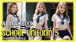 Pretty girl in school uniform 5 【AI Look Book】