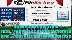 FileFactory Premium Account Generator 2011 3.0v