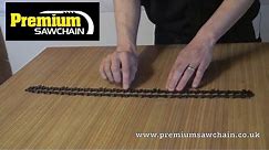 How to identify and measure a chainsaw chain