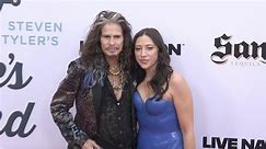 Steven Tyler and Aimee Preston at Grammys 2024 viewing party