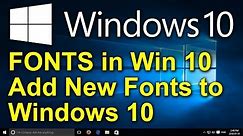 ✔️ Windows 10 - How to Install Fonts - Add Fonts to Windows 10