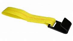 US Cargo Control, Fixed End Tie Down Strap with Flat Hook and Bolt Loop, 2 Inch Wide X 11 Inch Long, Yellow Ratchet Straps, Dependable Utility Strap, 3,333 Pound Working Load Limit