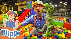 Blippi Learns At An Indoor Playground | Educational Videos For Kids