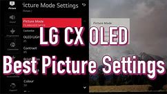 LG CX Best Picture Settings