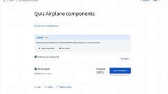 Quiz Airplane components | Coursera Fundamentals of Flight mechanics Specialization 2024