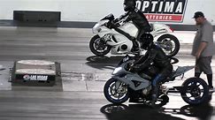 Hyabusa vs BMW 1000RR - superbikes drag racing