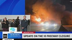 I-10 Freeway in downtown LA to remain closed indefinitely following pallet fire